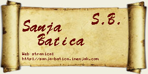 Sanja Batica vizit kartica